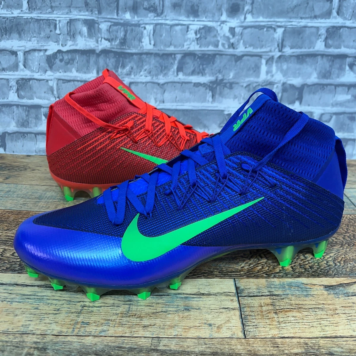 Nike Vapor Untouchable 2 Football Cleats Blue Green Red Rare Mens Size 10 New