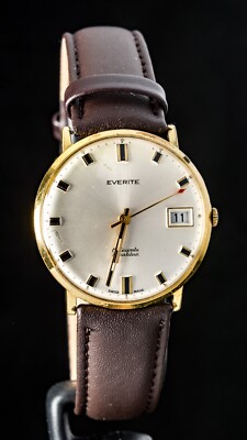 Everite Gold-Plated Men's Manual Dress Watch (Vintage)-- Working, Ø34mm Case