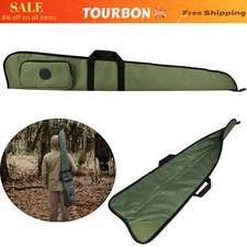 TOURBON Nylon Gun Slip Case Soft Padded Shotgun Protective Bag w/ A Pocket Green