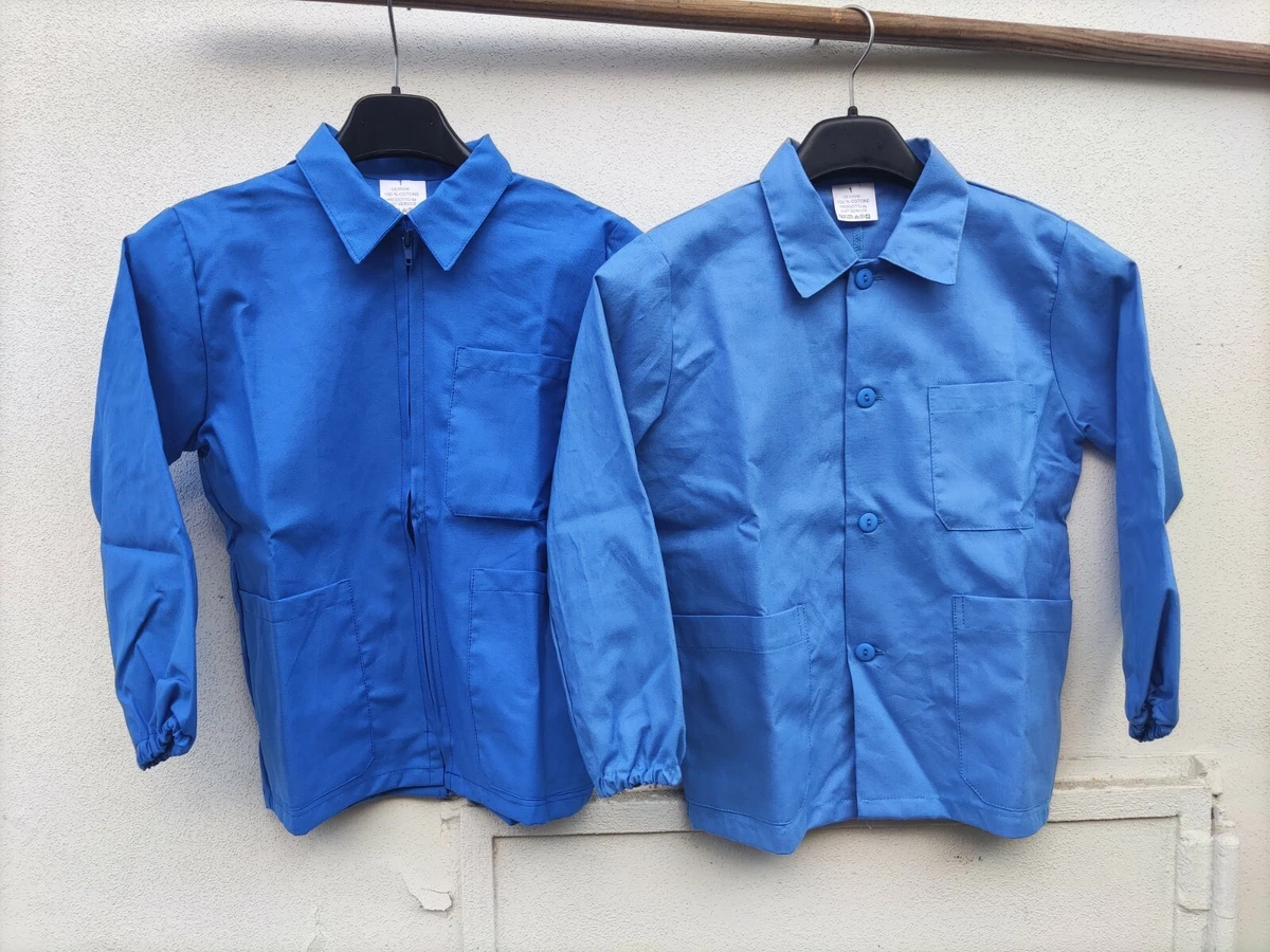 Yundxi - Grembiule per bambini, a maniche lunghe, per la scuola, la pittura, la scuola, la casa e la cucina, colore: Blu