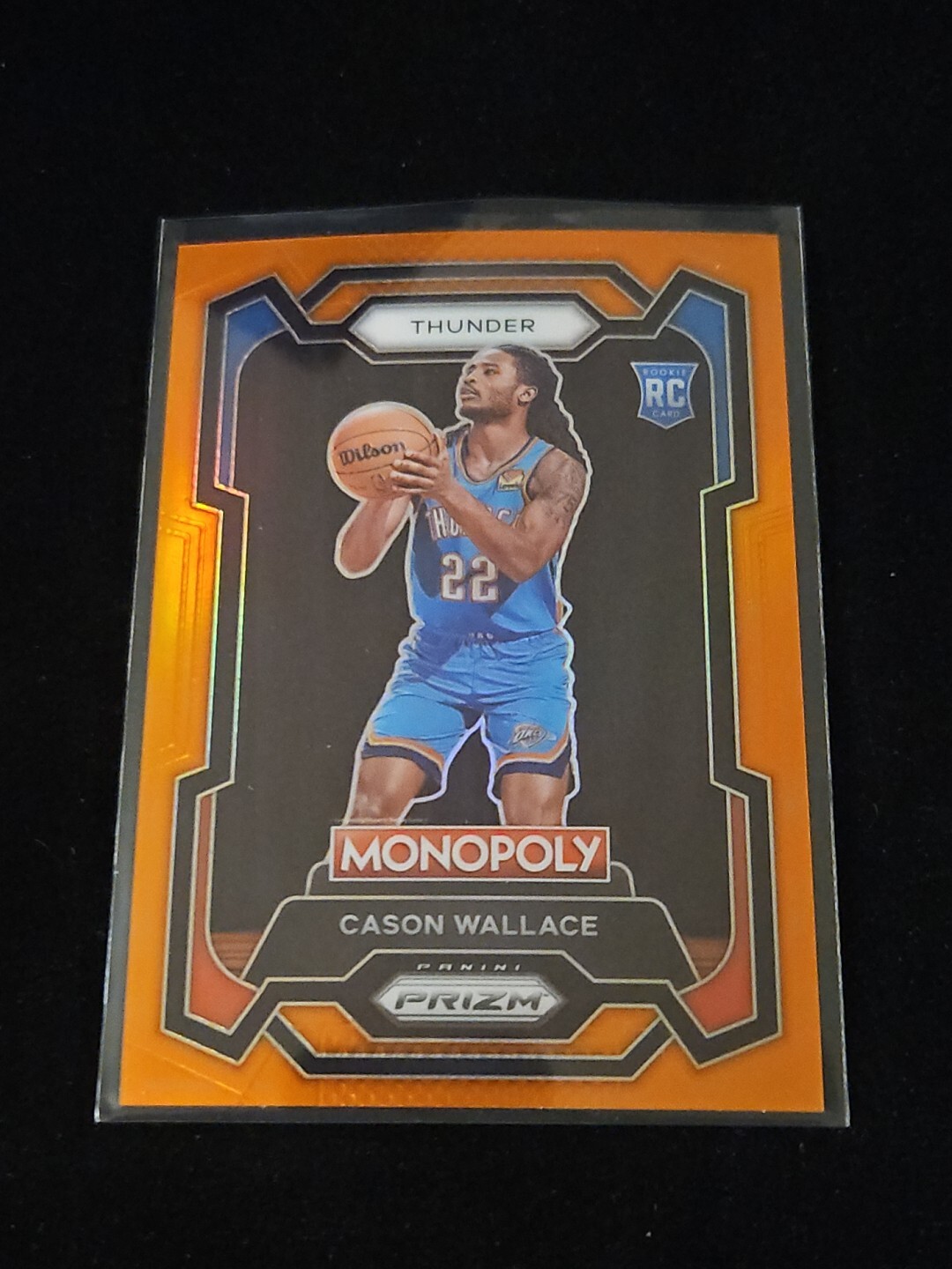 2023-24 Panini Prizm Monopoly Basketball Orange Prizm /124 Cason Wallace Thunder
