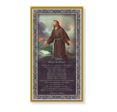 Saint Francis of Assisi Wood Plaque with Prayer, 9" x 5", Made in Italy ...