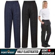 Portwest Ladies Elasticated Trouser Comfortable Work Pants Healthcare Beauty