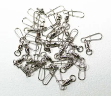  10 Pcs Ball Bearing Swivels with Coastlock Snap, Welded Ring