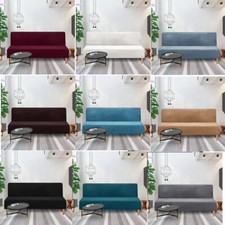 Samt Plüsch Futon Schlafsofa Sofa Schonbezug Armlose Sofabezug Möbelschutz