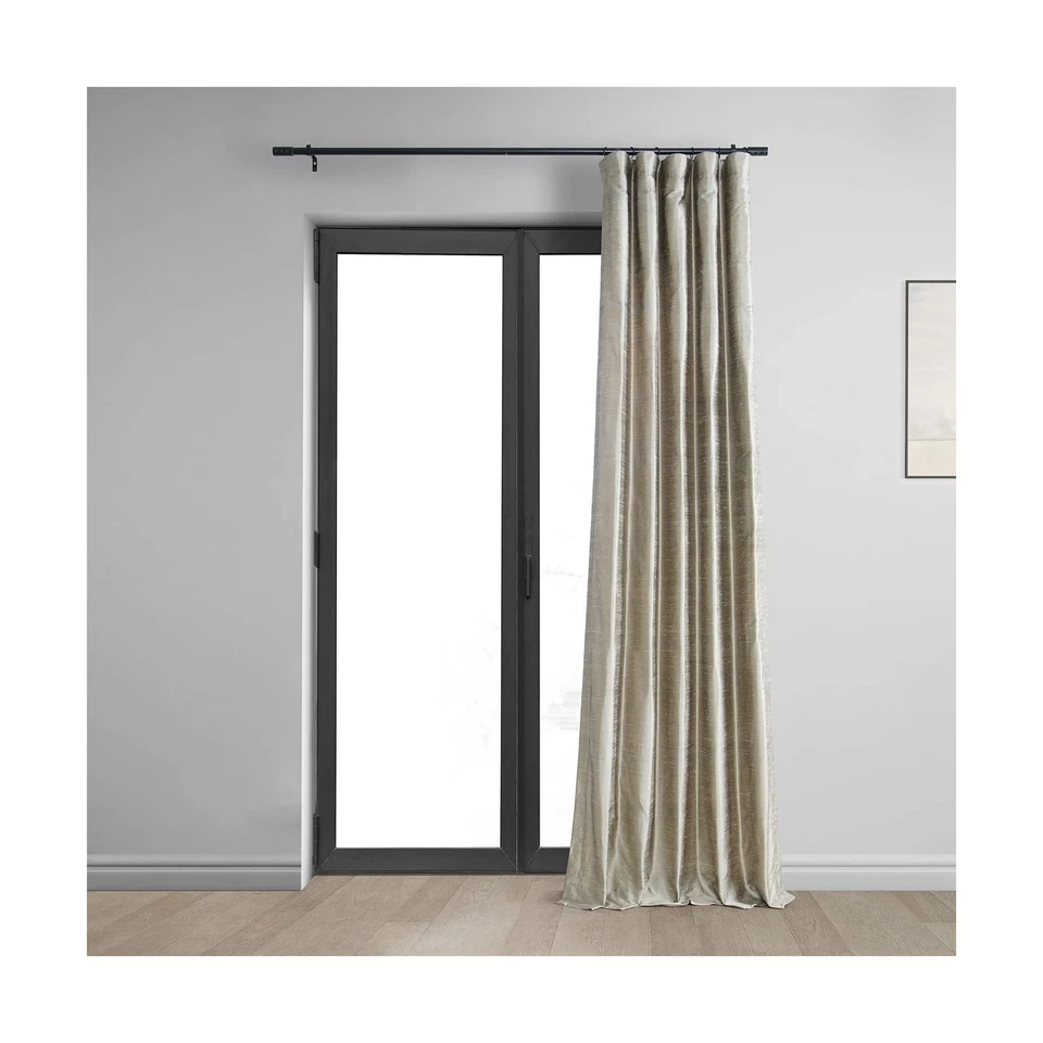 HPD半价窗帘纹理Dupioni丝绸窗帘卧室客厅... — 第 2/4 张图片