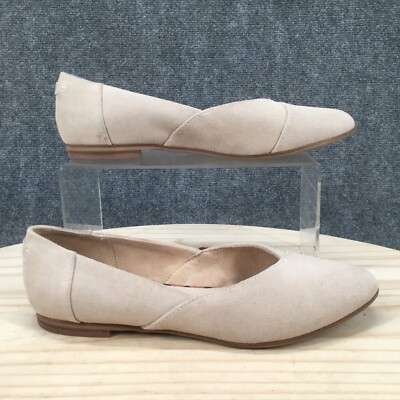 TOMS Womens Jutti Neat Ballet Flats Casual Slip On Beige