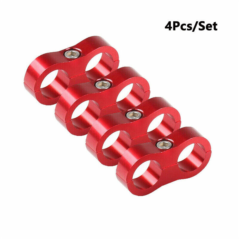 Universal 4Pcs Hose Separator Clamp Fitting Connector 4AN Oil Fuel Hose