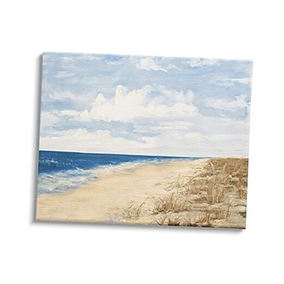 Tall Grass by Nautical Beach Coast Cloudy Sky, Designed by Julie DeRice 