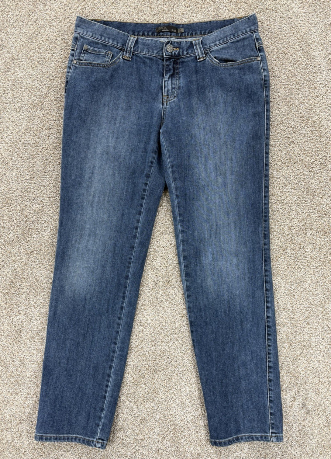 Womens 8/29 Blue Medium Wash Stretch Denim Organic Cotton