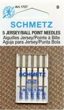 Schmetz 1727 Jersey Ballpoint Sewing Machine Needles Size 130/705H SUK Assorted