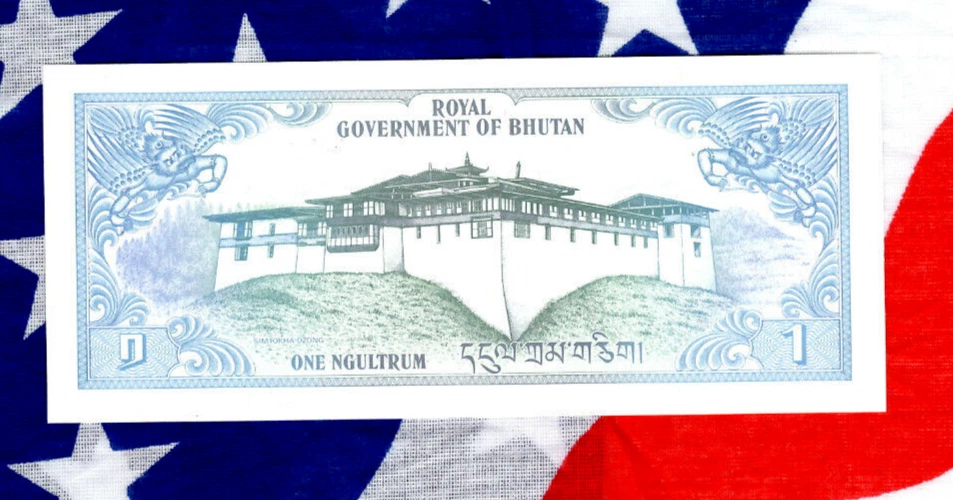 Great Historic Banknotes Bhutan P-5 1 Ngultrum 1981 UNC Z/1 0046218 Replacement - Image 2 of 2