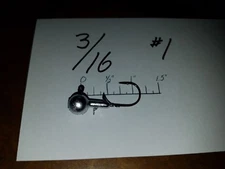 25 3/16oz RoundHead Jigs Mustad BLN UltraPoint Hooks #2 #1 1/0 2/0 3/0 U Choose