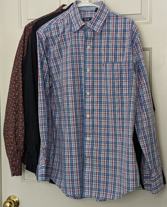 3 Shirts Men's Izod Six Lincoln Claiborne Shirts Size M Multi-Color