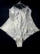 Vtg Lingerie Victoria Secret Lace One Piece Teddy Romper Large NWT