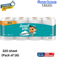 Angel Soft Toilet Paper, 16 Mega Rolls = 64 Regular Rolls,Soft and Strong Toilet