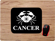 ZODIAC SYMBOL CANCER LOBSTER B W CUSTOM NON SLIP NEOPRENE MOUSEPAD FREE USA SHIP