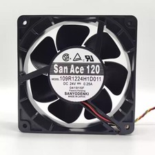 Sanyo 109R1224H1D011 DC24V 0.25A 12038 12CM 3-Wire Inverter Cooling Fan