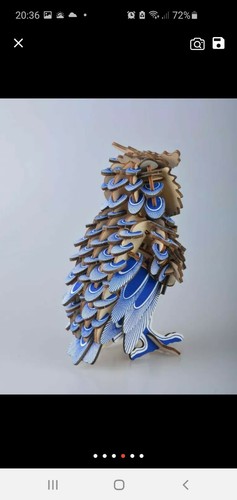 Woodcraft Assembly KIT 3D - OWL - Age for 8 + (Plus) - Picture 4 of 6