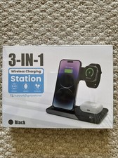 Wireless charging station 3 in 1 - for phone, watch, earbuds - folding