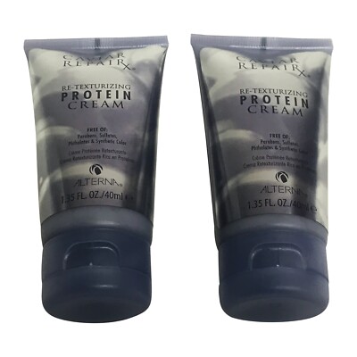 2 Pack ALTERNA CAVIAR REPAIR RX RE TEXTURIZING PROTEIN CREAM TRAVEL SIZE 1.35 OZ