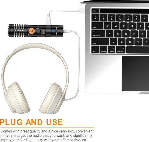 Externes Video-Mikrofon – VM10 PRO Shotgun mit Gain-Kontrolle & Monitoring USB-C - Bild 7 von 10