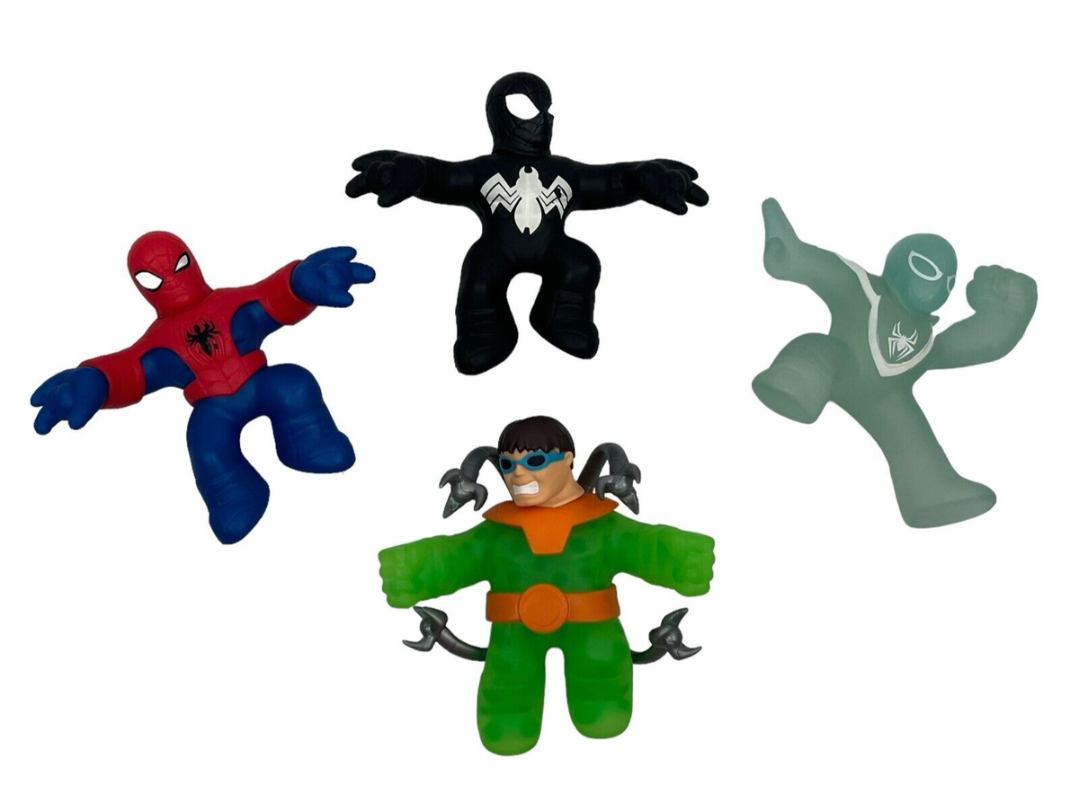 Heroes of Goo Jit Zu Marvel LOT 4 Spiderman Symbiote Invisible