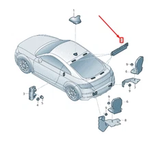 Audi TT FV Antenna Amplifier Upper Left 8S8035225A