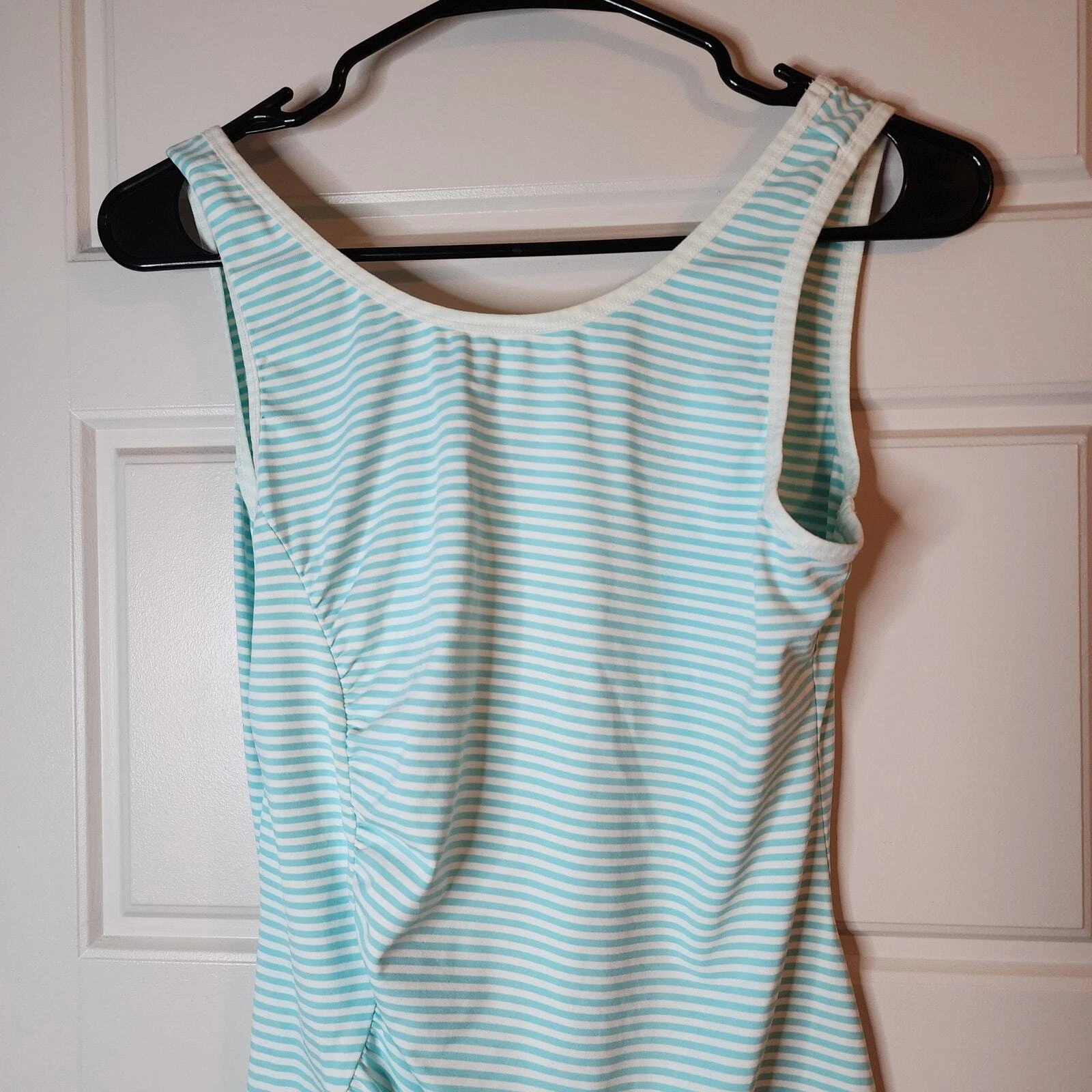lole striped wicking 4-way stretch upf 50 gym yoga workout tank-top