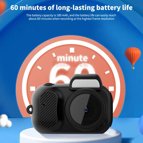Llavero retro negro cámara mejorada 1080P HD mini cámara DV para estudiantes niños - Imagen 6 de 13