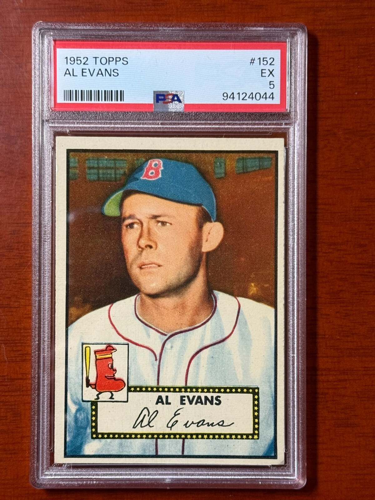 1952 Topps Al Evans #152 Graded PSA 5 EX