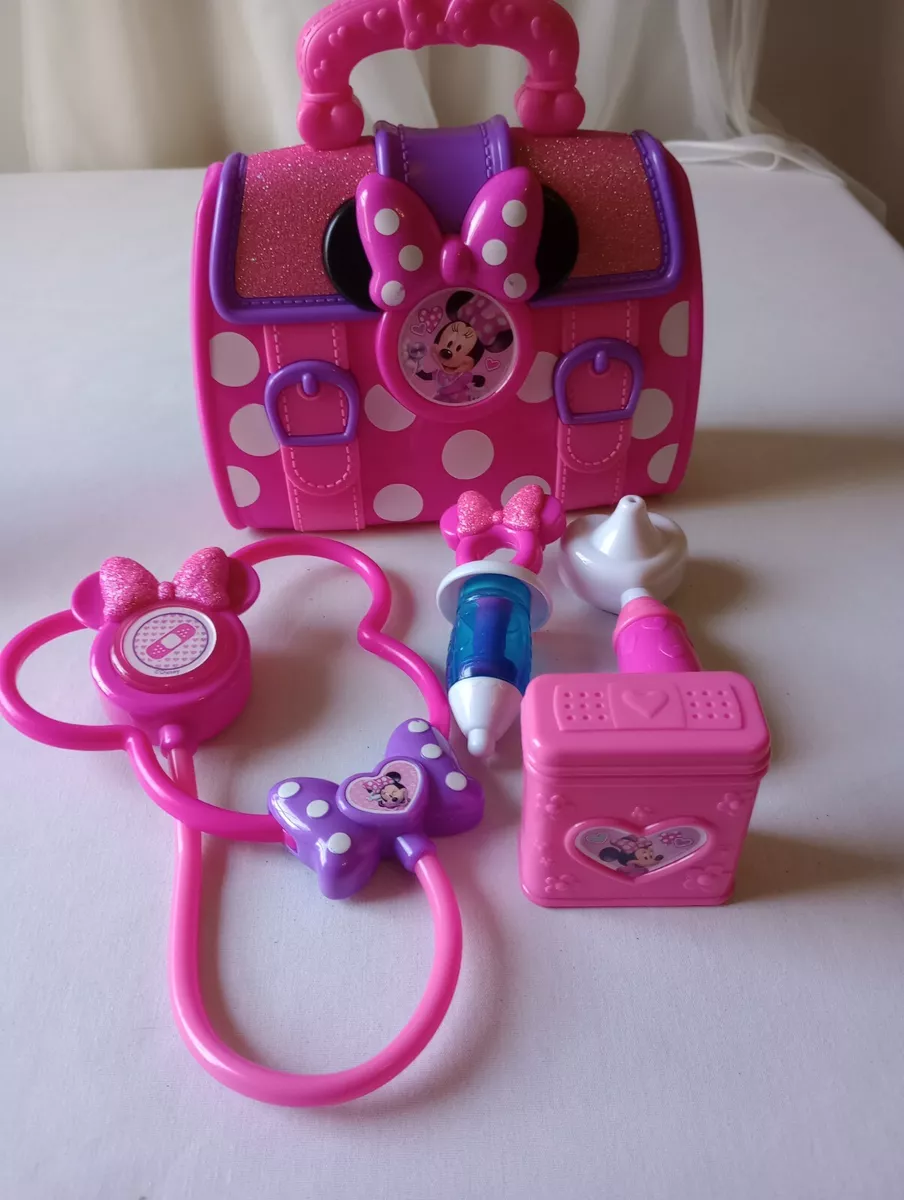 Disney Minnie Mouse 5 piece toy medical doctor s kit case play medical tools