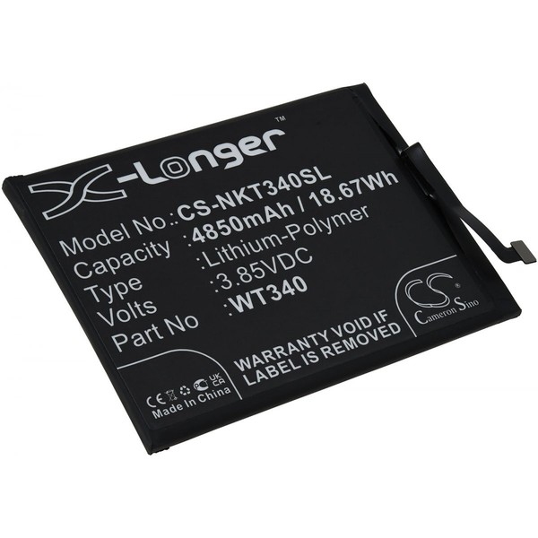 Akku Kompatibel Mit Nokia Typ WT340 3,85V 4850Mah/19Wh Li-Polymer Schwarz-image