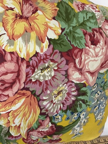 "Almohada de plumón floral amarilla vintage Ralph Lauren Home Fowlers Lane 15x15"" pluma" - Imagen 2 de 10