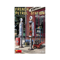 French Petrol Station 1930-40S Kit 1:35 Miniart Kit Diorami -D- Neues Modell