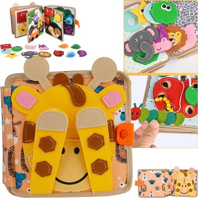 Quiet Book,3D Filz Montessori Busy Board Baby Sensorik Spielzeug Lernspielzeug