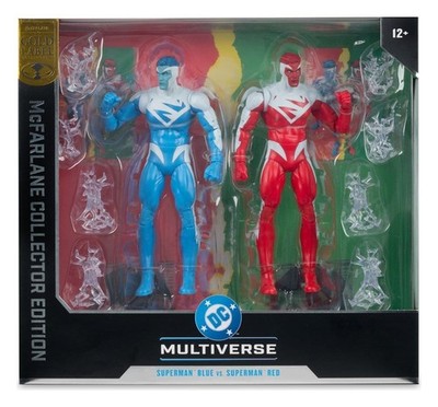 McFarlane 17904 DC Multiverse 2er-Pack Superman Blue vs. Superman Red Neu/OVP