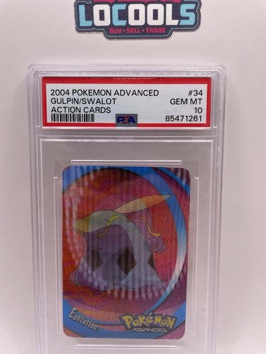 Tarjeta de acción Pokémon PSA 10 gemas como nueva 2004 Gulpin Swalot lenticular - Imagen 7 de 8