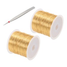 28 Guage/0.3 mm 164 Feet Jewelry Craft Wire, 2 Pcs Copper Beading Wire Rose Gold