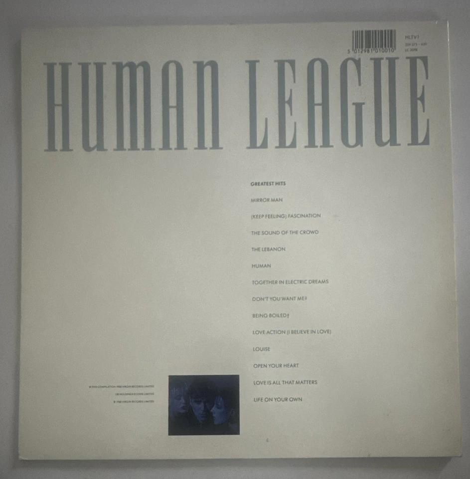 The Human League Greatest Hits Vinyl LP Record 1988 UK Album 12’’ VG+ / VG+ - Image 3 of 4