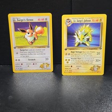 Pokémon Gym Challenge Lt. Surge's Eevee 51/132 & Jolteon 28/132 Lot of 2 1st ed