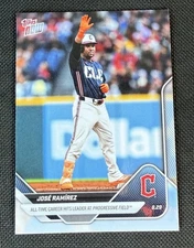 2025 Topps NOW Jose Ramirez Progressive Field All Time Hits Leader PR /587