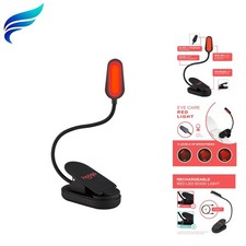 Red Book Light, Clip On 625nm LED Light for Reading in Bed, No Blue Light, Ey...