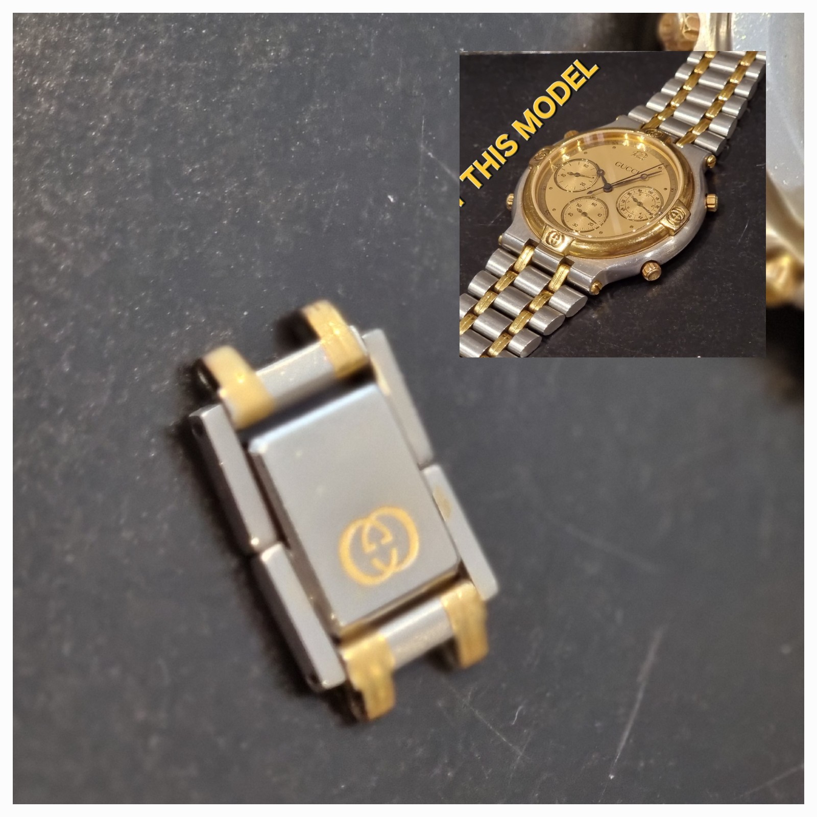 Gucci 9400 chronograph  Watch Bracelet clasp plea… - image 1