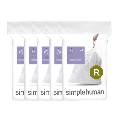 simplehuman Code R 100 Count, Dispenser Pack 100 Count (Pack of 1), White