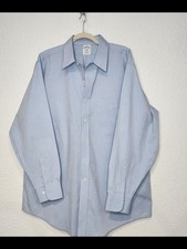 BROOKS BROTHER Classic Light Blue Men's Dress Shirt - Timeless Oxford