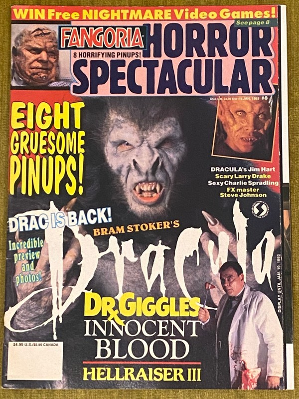 Fangoria Horror Spectacular magazine #8 1993- Dracula- very good/near mint
