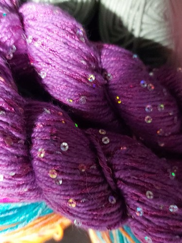 Worsted Tweed Yarn with Sequins " unknow Fiber" 50 g each - Picture 10 of 10