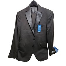 Kenneth Cole Reaction Mens Ready Flex Slim Fit 2-Piece Suit Black 40L 33W x 32L