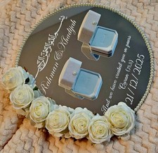 Personalised Wedding Ring Plate For Wedding, Engagement, Nikkah and Ceremony